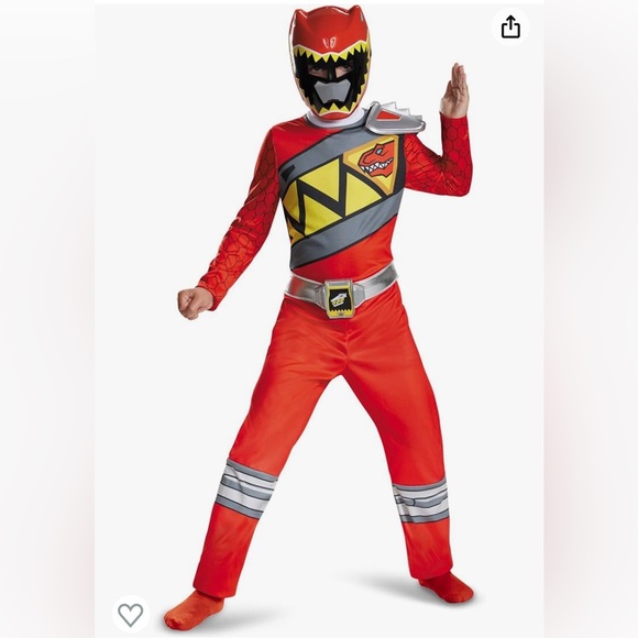 Red Ranger Dino Super Charge Classic Costume, Medium (7-8) New - Picture 12 of 17